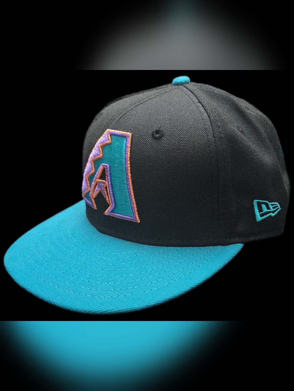 Arizona Diamondbacks New Era 59FIFTY Fitted Hat Size 7 1/8 – Black/Teal/Purple